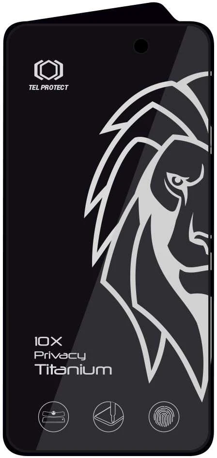 Apsauginis stiklas Tel Protect 10X Privacy Titanium skirtas Apple iPhone 17 Pro