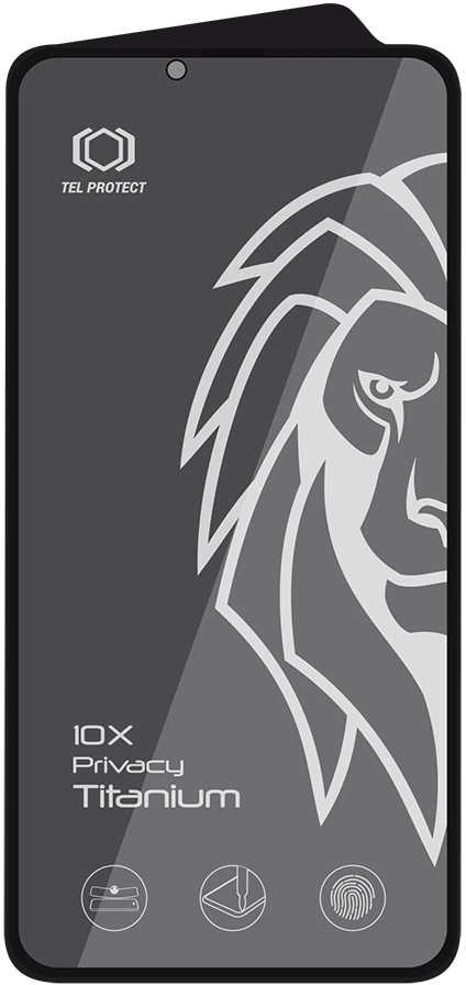 Apsauginis stiklas Tel Protect 10X Privacy Titanium skirtas Apple iPhone 13 Pro Max (voke)