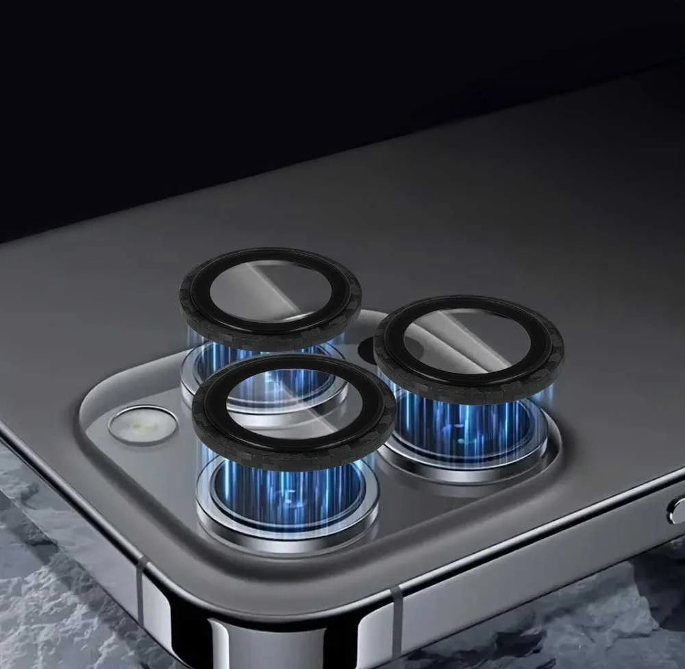 Apsauginis stiklas Tel Protect 3D Lens Aramid Series on camera skirtas Apple iPhone 17 Pro/17 Pro Max (lens 3 pieces)