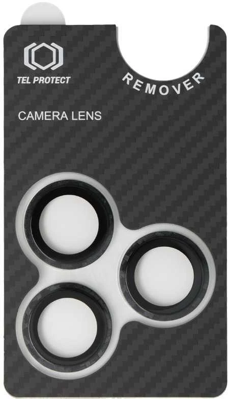 Apsauginis stiklas Tel Protect 3D Lens Aramid Series on camera skirtas Apple iPhone 15 Pro/15 Pro Max (objektyvui 3 vnt)