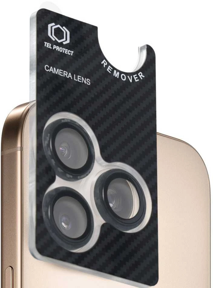 Apsauginis stiklas Tel Protect 3D Lens Aramid Series on camera skirtas Samsung Galaxy S25 (objektyvui 3 vnt)