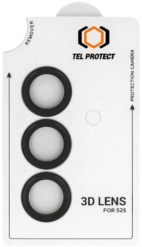 Apsauginis stiklas Tel Protect 3D Lens skirtas Samsung Galaxy S26 Plus juodas (objektyvui 3 vnti)