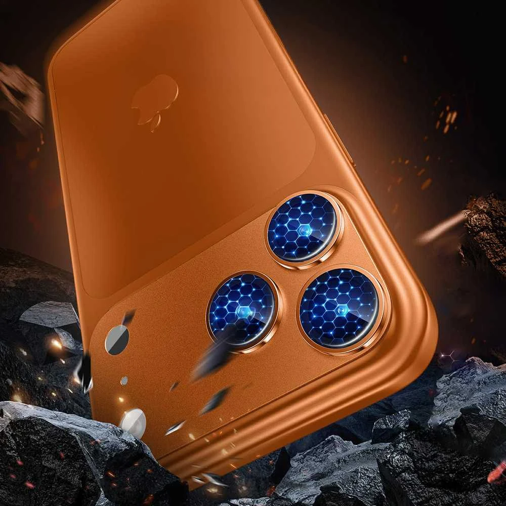 Apsauginis stiklas Tel Protect 95% AR+AF Full Metal Camera Protector on camera skirtas Apple iPhone 17 Air sidabrinis (camera island)