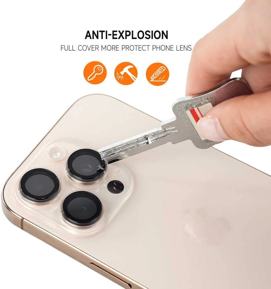 Apsauginis stiklas Tel Protect Titanium Lens 99% AR on camera skirtas Apple iPhone 17 Air transparent (objektyvui 1 vnt)