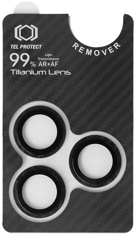 Apsauginis stiklas Tel Protect Titanium Lens 99% AR Aramid Series on camera skirtas Samsung Galaxy S25 Plus (objektyvui 3 vnt)