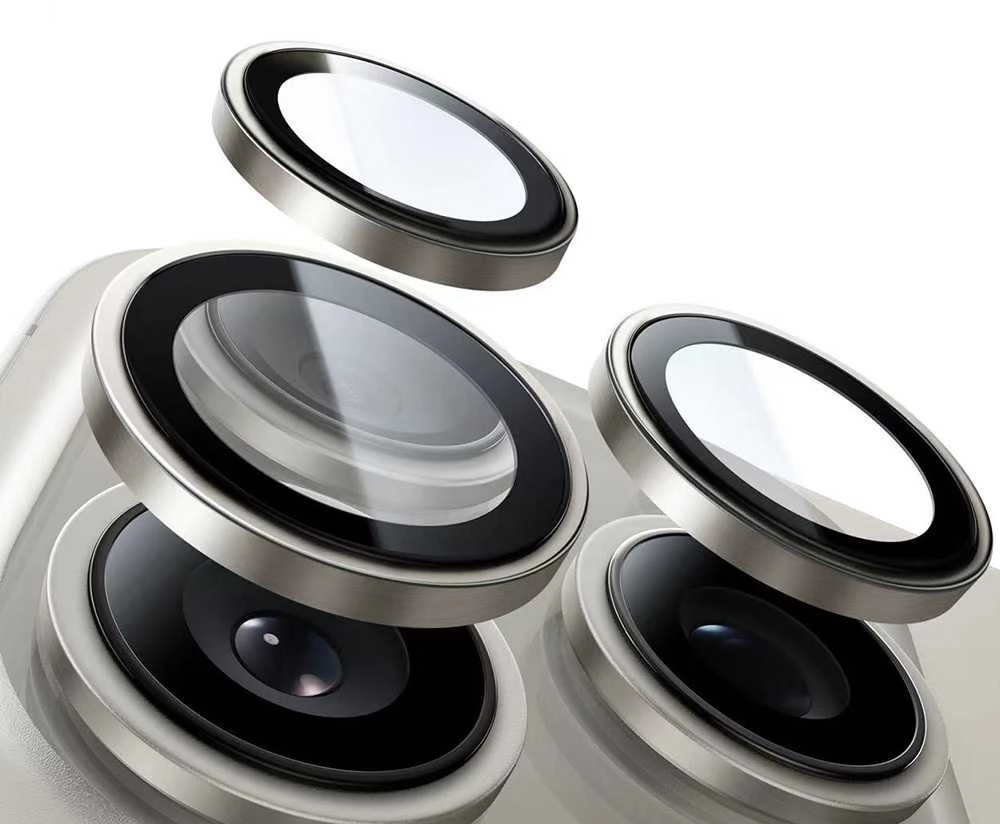 Apsauginis stiklas Tel Protect Titanium Lens 99% AR on camera skirtas Apple iPhone 17 Air juodas (objektyvui 1 vnt)