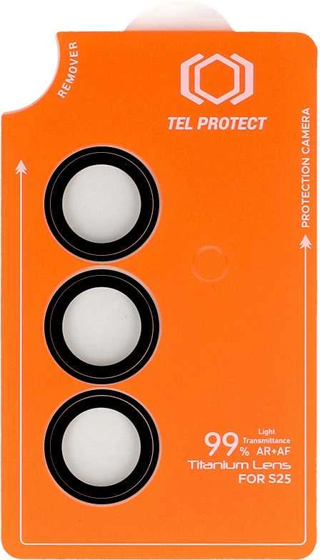Apsauginis stiklas Tel Protect Titanium Lens 99% AR skirtas Samsung Galaxy S26 juodas (objektyvui 3 vnti)
