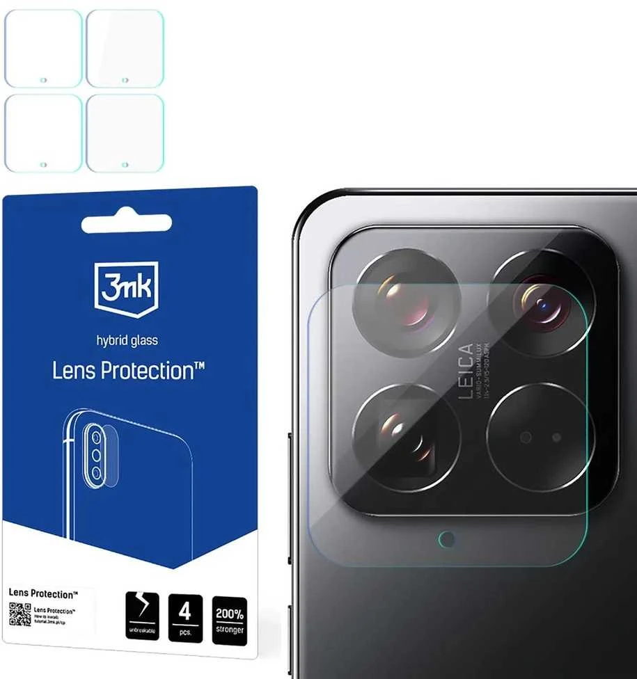 3MK „Lens Protect“ kameros objektyvo apsauga, skirta „Xiaomi 15“ (4 vnt.)