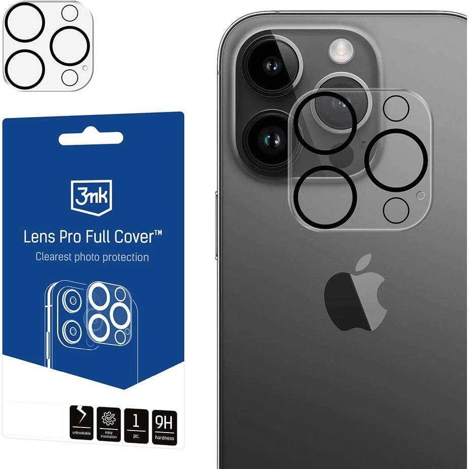 Apsauginis stiklas telefono kamerai Apple iPhone 14 Pro / 14 Pro Max 3MK Lens Protection Pro Full Cover