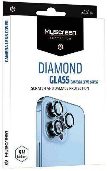 Apsauginis stiklas telefono kamerai Apple iPhone 15 Pro / 15 Pro Max MyScreen Diamond Glass Kameros Lens Cover juodos saplvos