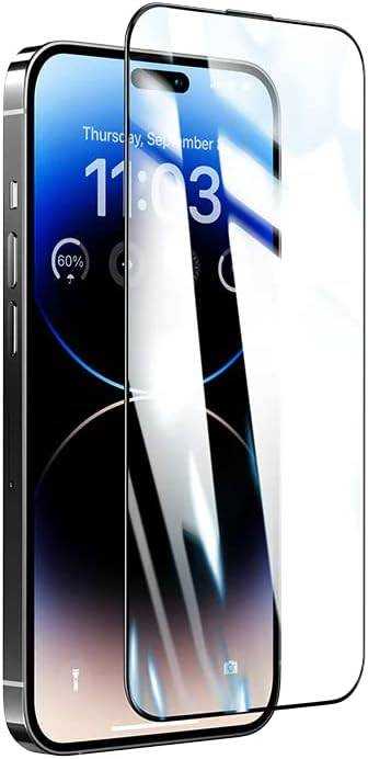 MyScreen DIAMOND GLASS LITE edge FULL GLUE juodas apsauginis stiklas Apple iPhone 15 6.1"