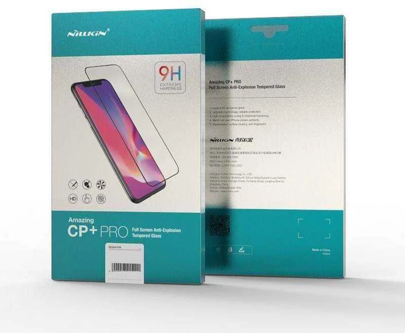 Apsauginis stiklas telefonui Apple iPhone 15 Nillkin CP + Pro juodos spalvos krašteliu