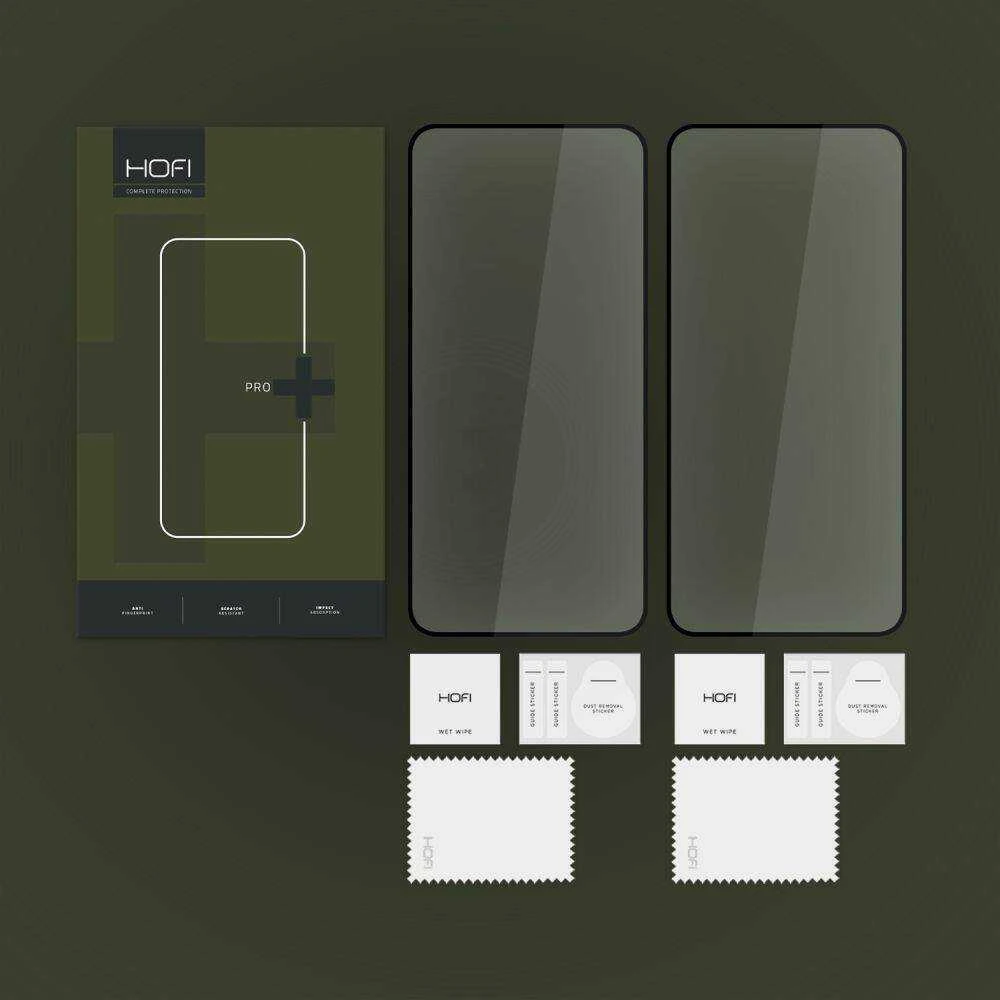 Apsauginis stiklas telefonui Samsung Galaxy S24 HOFI Glass Pro+ 2-pack juodos spalvos krašteliu