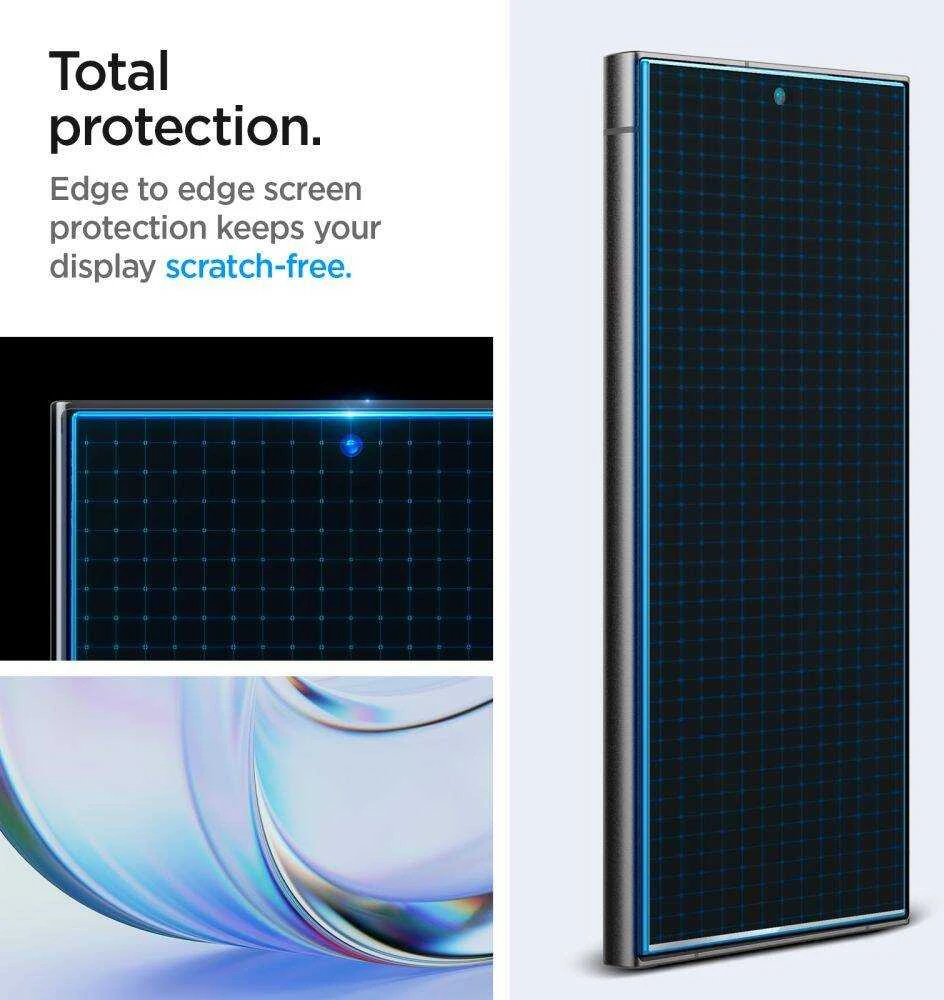Apsauginis stiklas telefonui Samsung Galaxy S24 Ultra Spigen Glas.tr „EZ Fit” Privacy, 2 vnt.