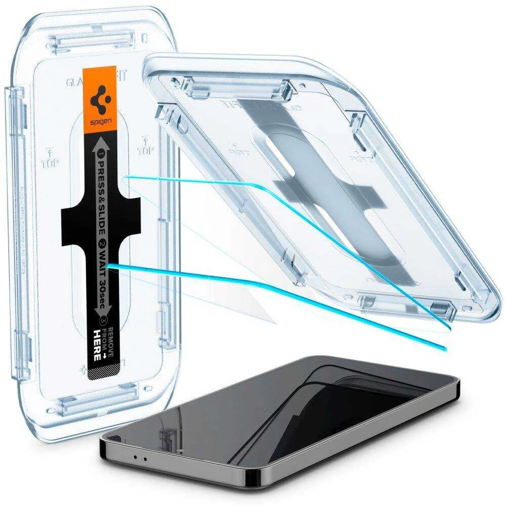 Apsauginis stiklas telefonui Samsung Galaxy S24 Plus Spigen Glas.tr „EZ Fit” 2 vnt. skaidrus