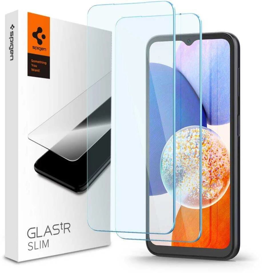 Spigen Glas.TR Slim 2 vnt. – Apsauginis stiklas skirtas Samsung Galaxy A15 4/5G / A25 5G / M15 5G (2 pcs)