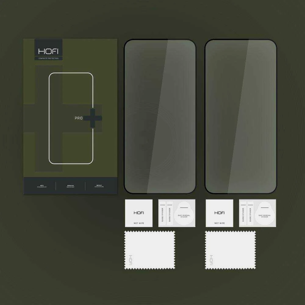 Apsauginis stiklas telefonui Samsung Galaxy A35 5G / A55 5G HOFI Glass Pro+ 2-pack juodos spalvos krašteliu