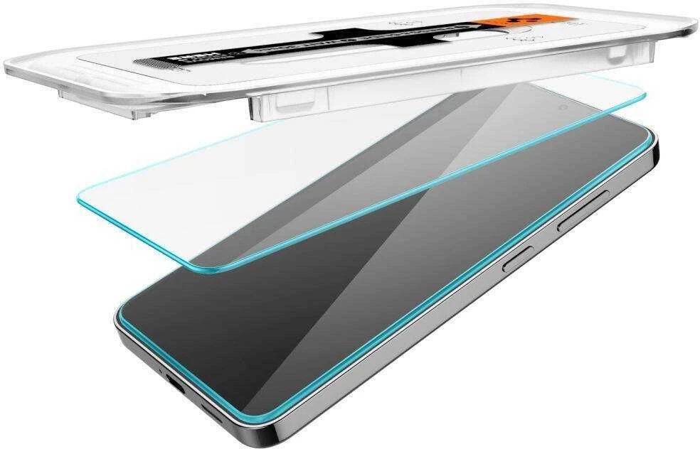 Apsauginis stiklas telefonui Samsung Galaxy S24 / S25 Spigen Glas.tr „EZ Fit” 2 vnt. skaidrus