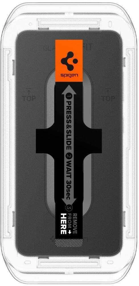 Apsauginis stiklas telefonui Samsung Galaxy S24 / S25 Spigen Glas.tr „EZ Fit” 2 vnt. skaidrus