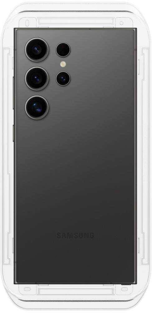 Apsauginis stiklas telefonui Samsung Galaxy S24 Ultra Spigen Glas.tr „EZ Fit” Privacy 2-pack