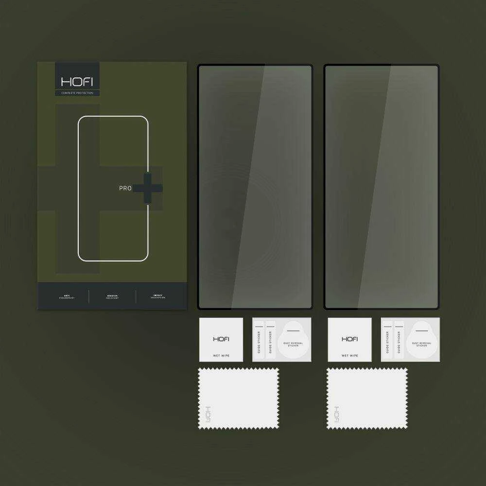 Apsauginis stiklas telefonui Samsung Galaxy S24 Ultra HOFI Glass Pro+ 2-pack juodos spalvos krašteliu