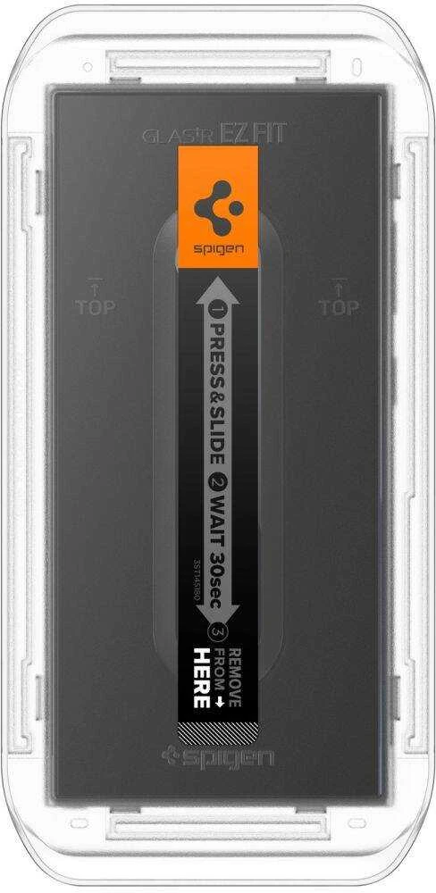 Apsauginis stiklas telefonui Samsung Galaxy S24 Ultra Spigen Glas.tr „EZ Fit” 2 vnt. skaidrus