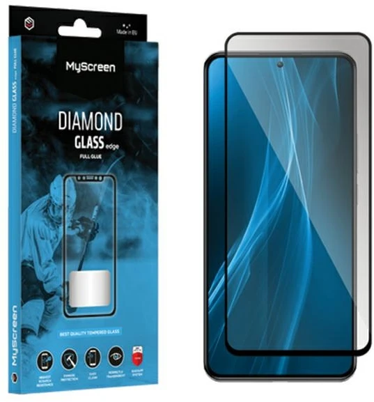 MyScreen MS Diamond Glass Edge FG Xiaomi Poco X6/X6 Pro juodos spalvos Full Glue