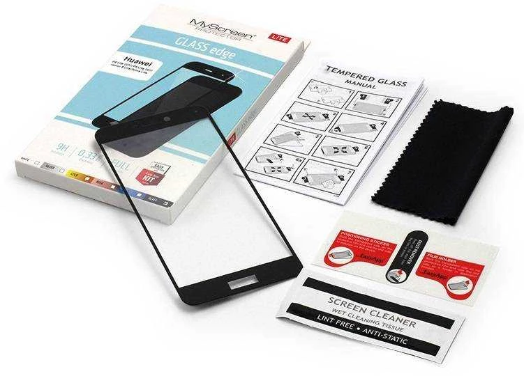 Apsauginis stiklas Xiaomi Redmi Note 9 / Note 9T 5G MyScreen Lite Edge Full Glue juodos spalvos