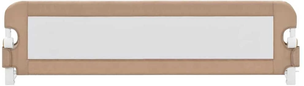 Apsauginis turėklas vaiko lovai, taupe, 150x42cm, poliesteris