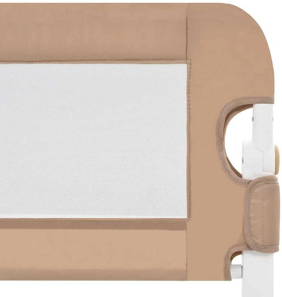 Apsauginis turėklas vaiko lovai, taupe, 150x42cm, poliesteris