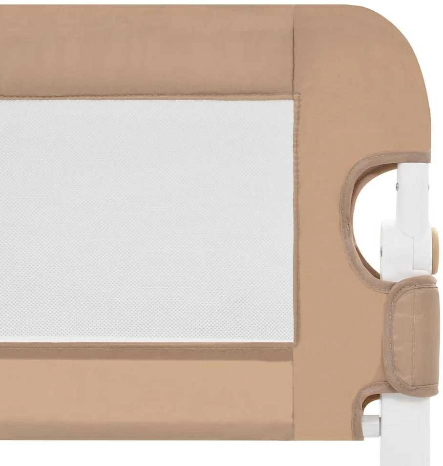 Apsauginis turėklas vaiko lovai, taupe, 102x42cm, poliesteris