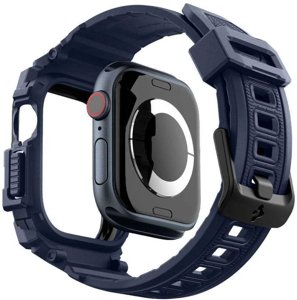 Apyrankė Aplle Watch 10 (46mm) Spigen Rugged Armor ”Pro” mėlynos spalvos