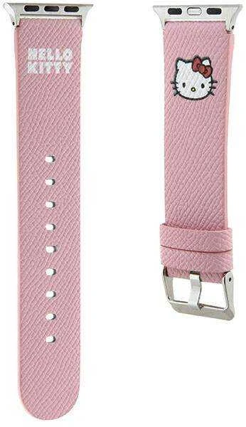 Hello Kitty apyrankė HKAWMPGKHP Apple Watch 38/40/41mm rožinės spalvos apyrankė Kitty Head