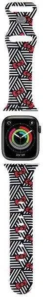 Hello Kitty apyrankė HKAWMSDIEZK Apple Watch 38/40/41mm juodos spalvos apyrankė Silicone Bows & Stripes