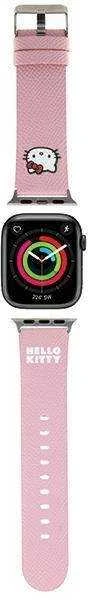 Hello Kitty apyrankė HKAWMPGKHP Apple Watch 38/40/41mm rožinės spalvos apyrankė Kitty Head