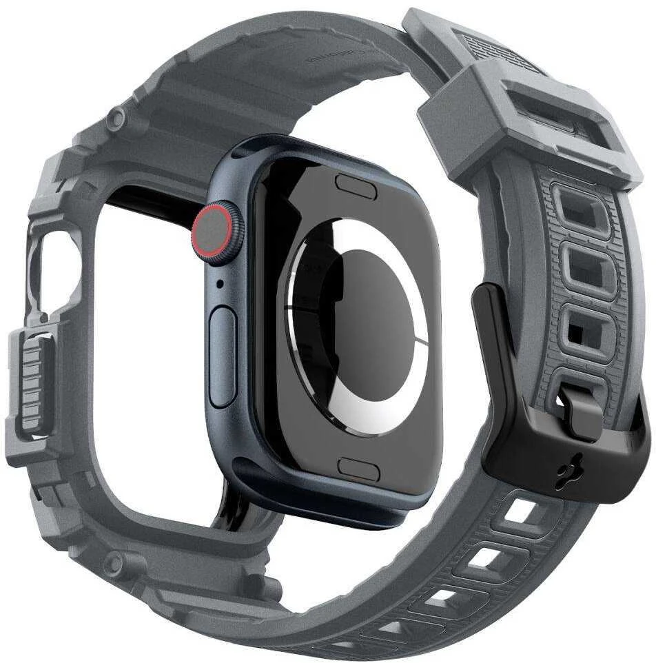 Apyrankė Apple Watch 10 (46mm) Spigen Rugged Armor „Pro” dark pilka