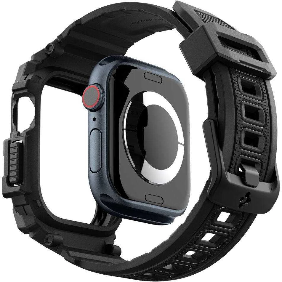 Apyrankė Apple Watch 10 (46mm) Spigen Rugged Armor ”Pro” Matte juodos spalvos