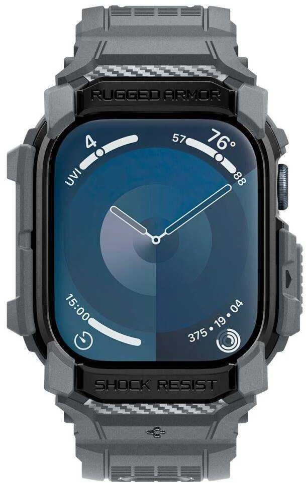 Apyrankė Apple Watch 10 (46mm) Spigen Rugged Armor „Pro” dark pilka