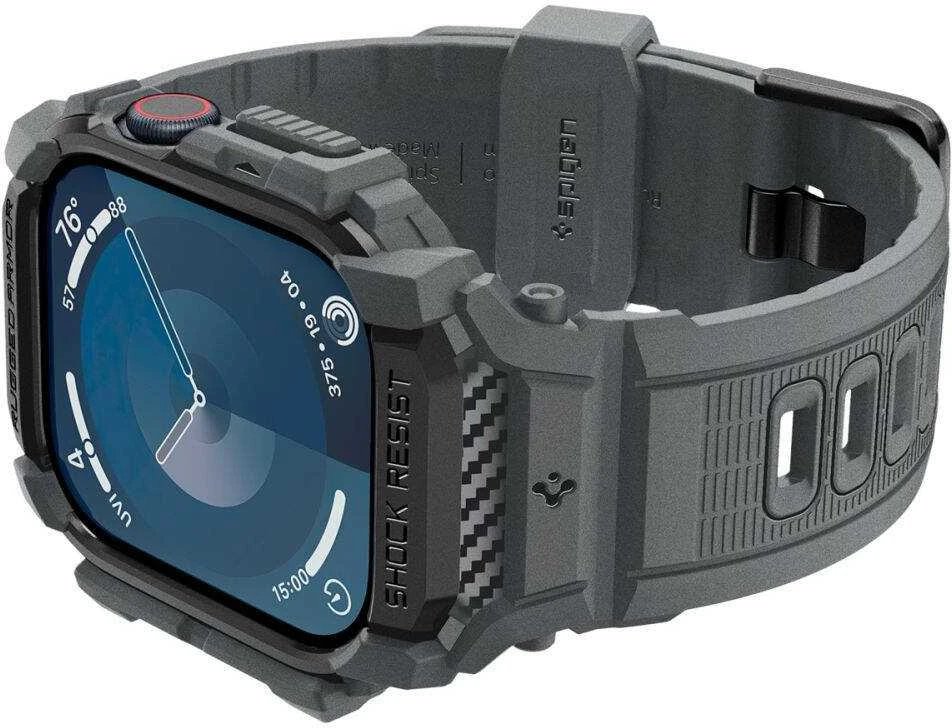 Apyrankė Apple Watch 10 (46mm) Spigen Rugged Armor „Pro” dark pilka
