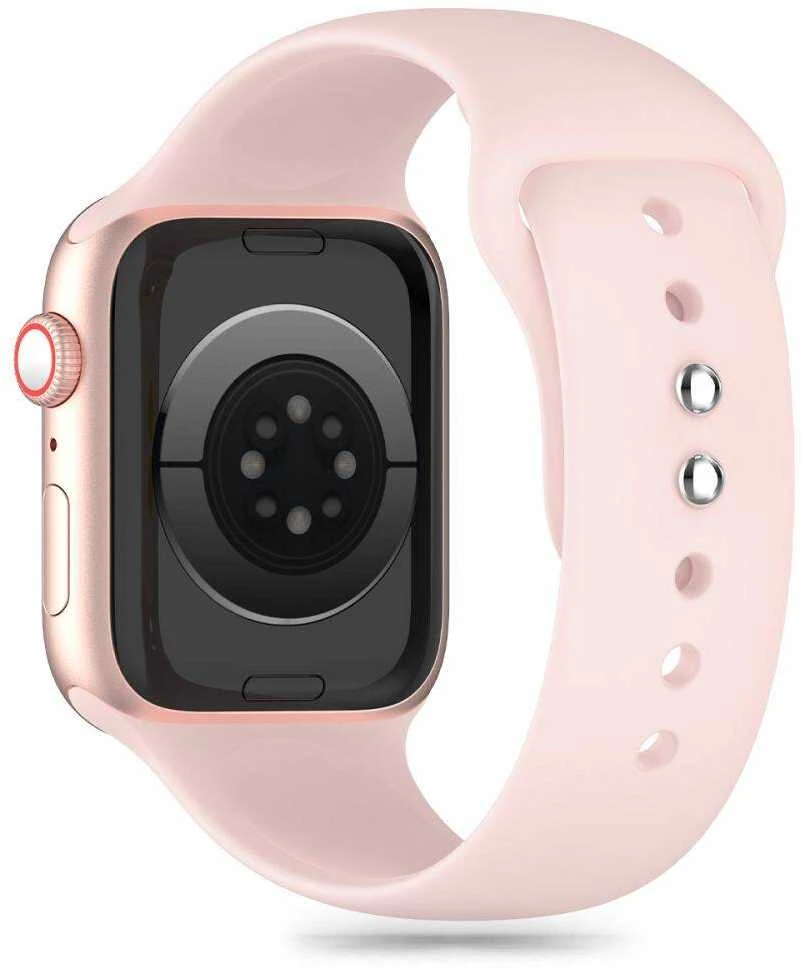 Apyrankė Apple Watch 3 / 4 / 5 / 6 / 7 / 8 / 9 / SE (38 / 40 / 41 mm) Tech-Protect silikoninė Light rožinės spalvos