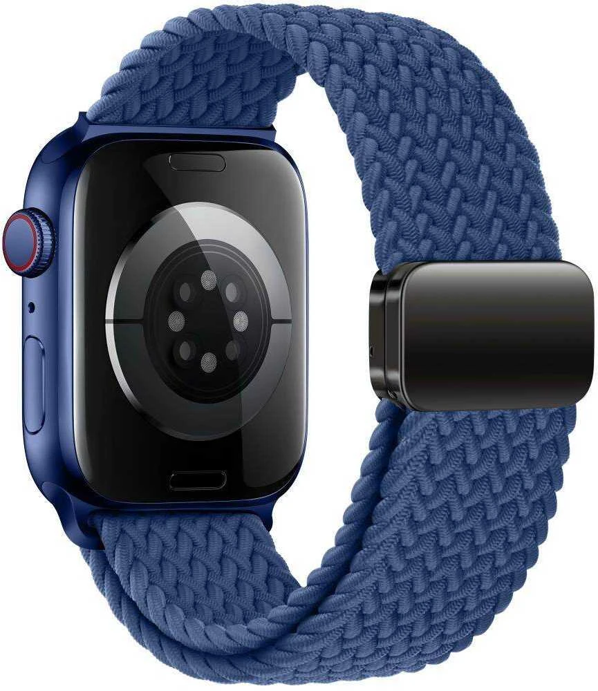 Apyrankė Apple Watch 4 / 5 / 6 / 7 / 8 / 9 / SE / Ultra 1 / 2 (42 / 44 / 45 / 49 mm) Tech-Protect Nylonmag Montego mėlynos spalvos