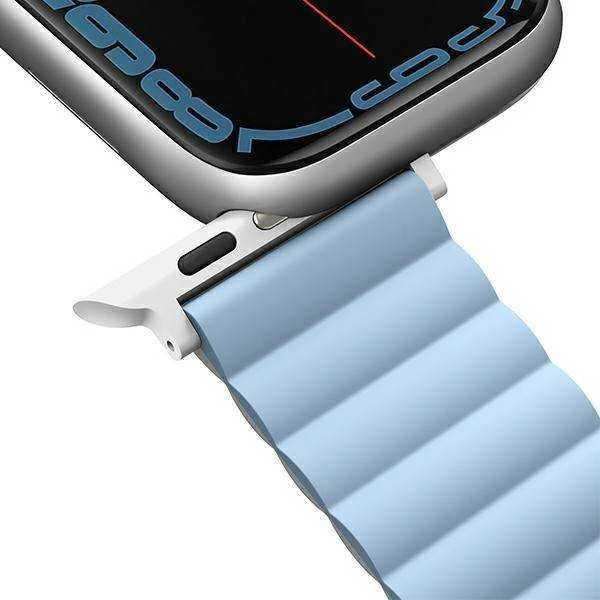 UNIQ dirželis Revix Apple Watch Series 4/5/6/7 / SE 42/44 / 45mm. Apverčiamas, Magnetinis, baltai mėlynos spalvos