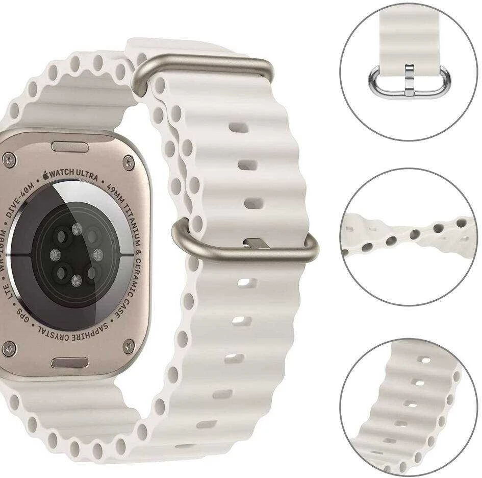 Tech Protect Išmaniojo laikrodžio Apple 7/8 dirželis, Smėlinės spalvos, 42/44/45mm