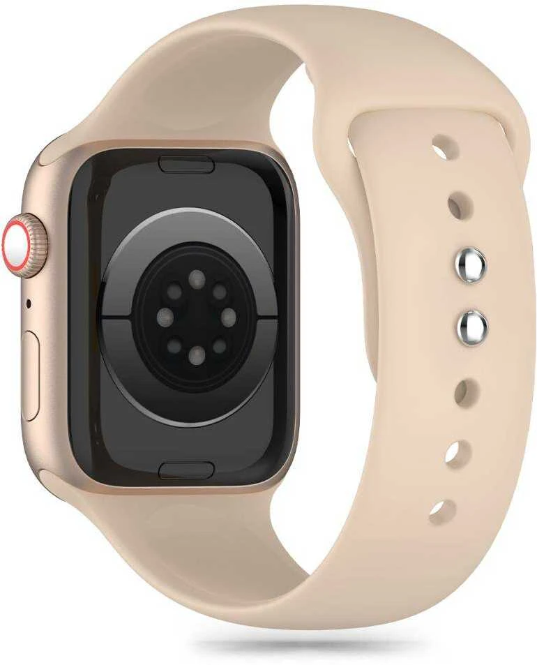 Apyrankė Apple Watch 4 / 5 / 6 / 7 / 8 / 9 / SE / Ultra 1 / 2 (42 / 44 / 45 / 49 mm) Tech-Protect silikoninė Walnut gelsvos spalvos