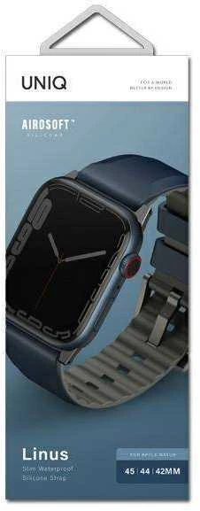 Uniq Išmaniojo laikrodžio Apple Watch 4/5/6/7/8/SE/ULTRA magnetinis/dvipusis dirželis, Mėlynos spalvos, 44/45/49mm