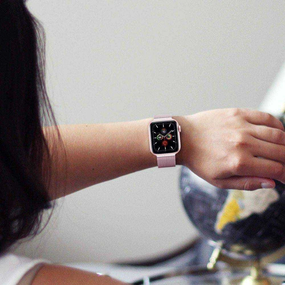 Apyrankė Apple Watch 4 / 5 / 6 / 7 / 8 / SE (38 / 40 / 41 MM) Tech-Protect Milaneseband Starlight