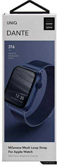 Išmaniojo laikrodžio Apple 4/5/6/SE metalinis dirželis, Mėlynos spalvos, 40mm