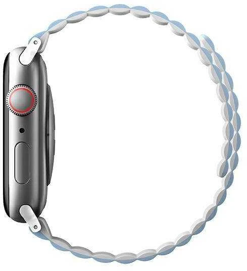 UNIQ dirželis Revix Apple Watch Series 4/5/6/7 / SE 42/44 / 45mm. Apverčiamas, Magnetinis, baltai mėlynos spalvos