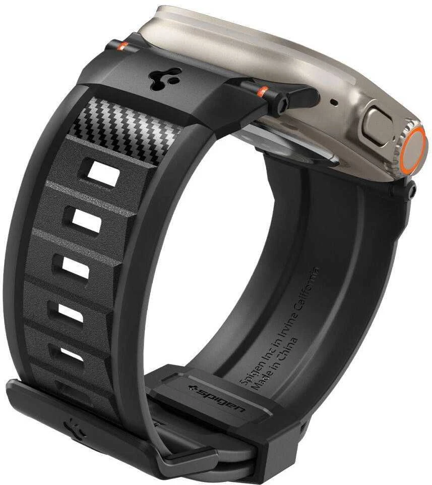 Spigen Rugged Ultra apyrankė, matinės juodos spalvos – Watch 49mm/46mm/45mm/44mm/42mm