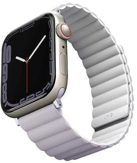 Uniq Išmaniojo laikrodžio Apple Watch 4/5/6/7/SE magnetinis/dvipusis dirželis, Rausvos/Baltos spalvos, 40/41mm
